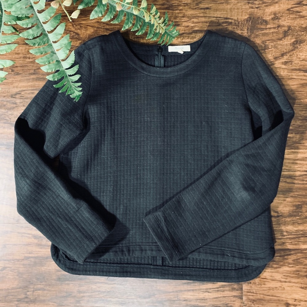 Madewell Jacquard Grid Saeater